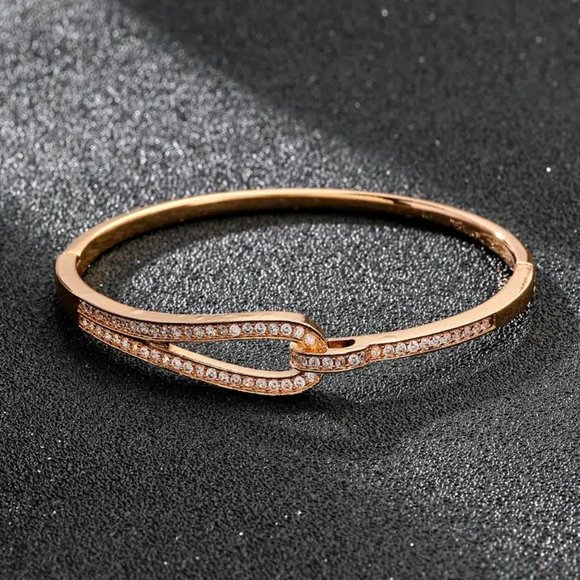 BOGO 50% Off NWT White Zirconia 18K Copper Bracelet - Picture 3 of 10